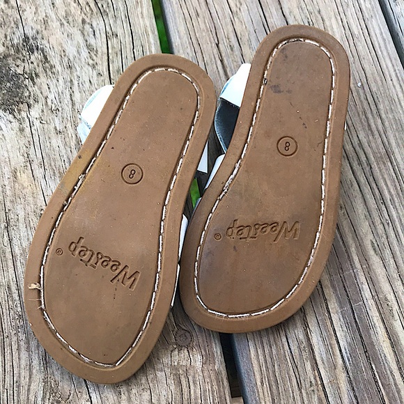 Girls Size 8 White Sandals Girls Salt Water Sandal - Picture 2 of 3